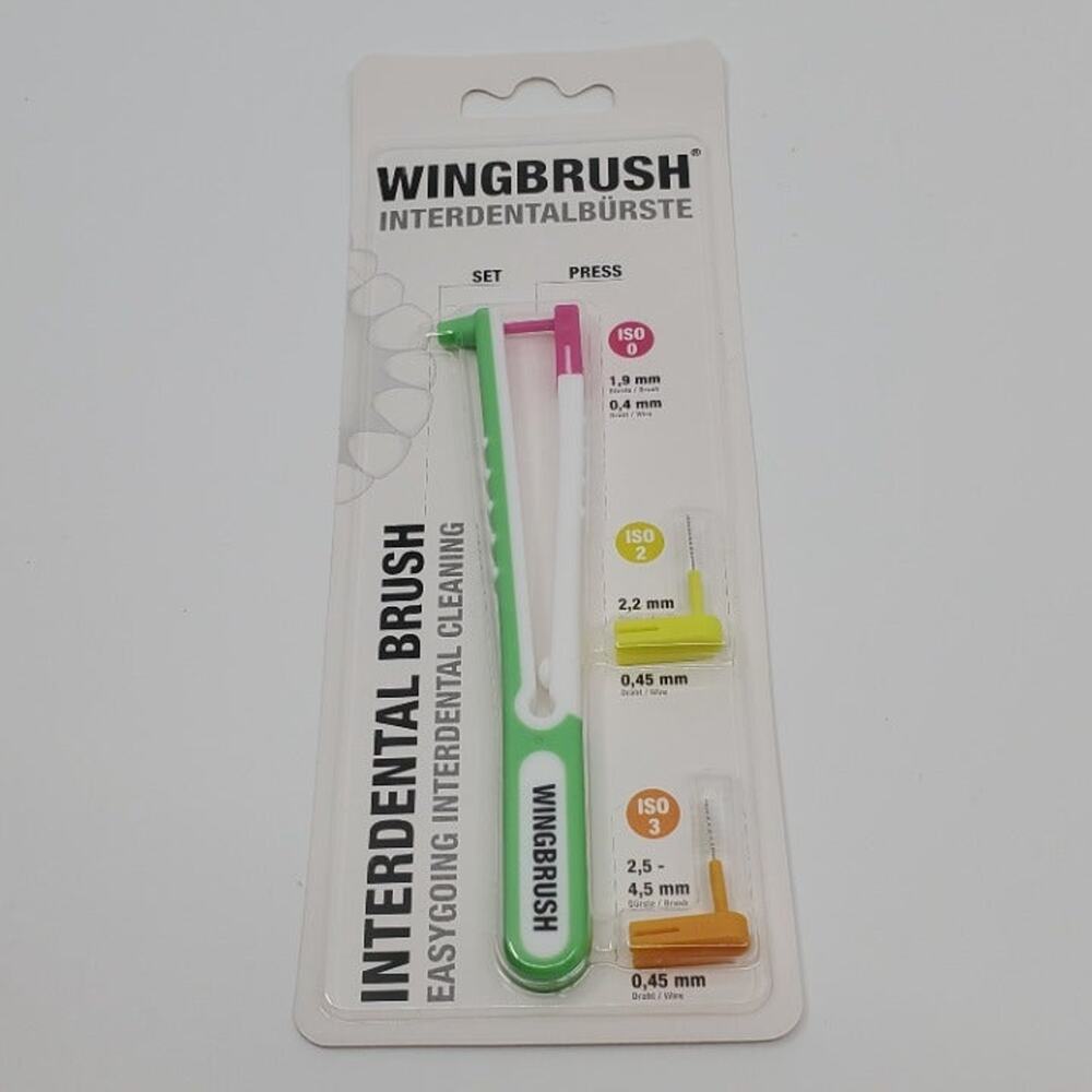 Wingbrush Interdental Brush with ISO 0 XS Refills KICKSTARTER Teeth Flosser New